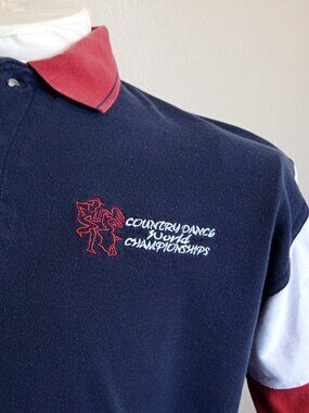 Country Dance World Championships Red White & Blue Souvenir Polo (USED)